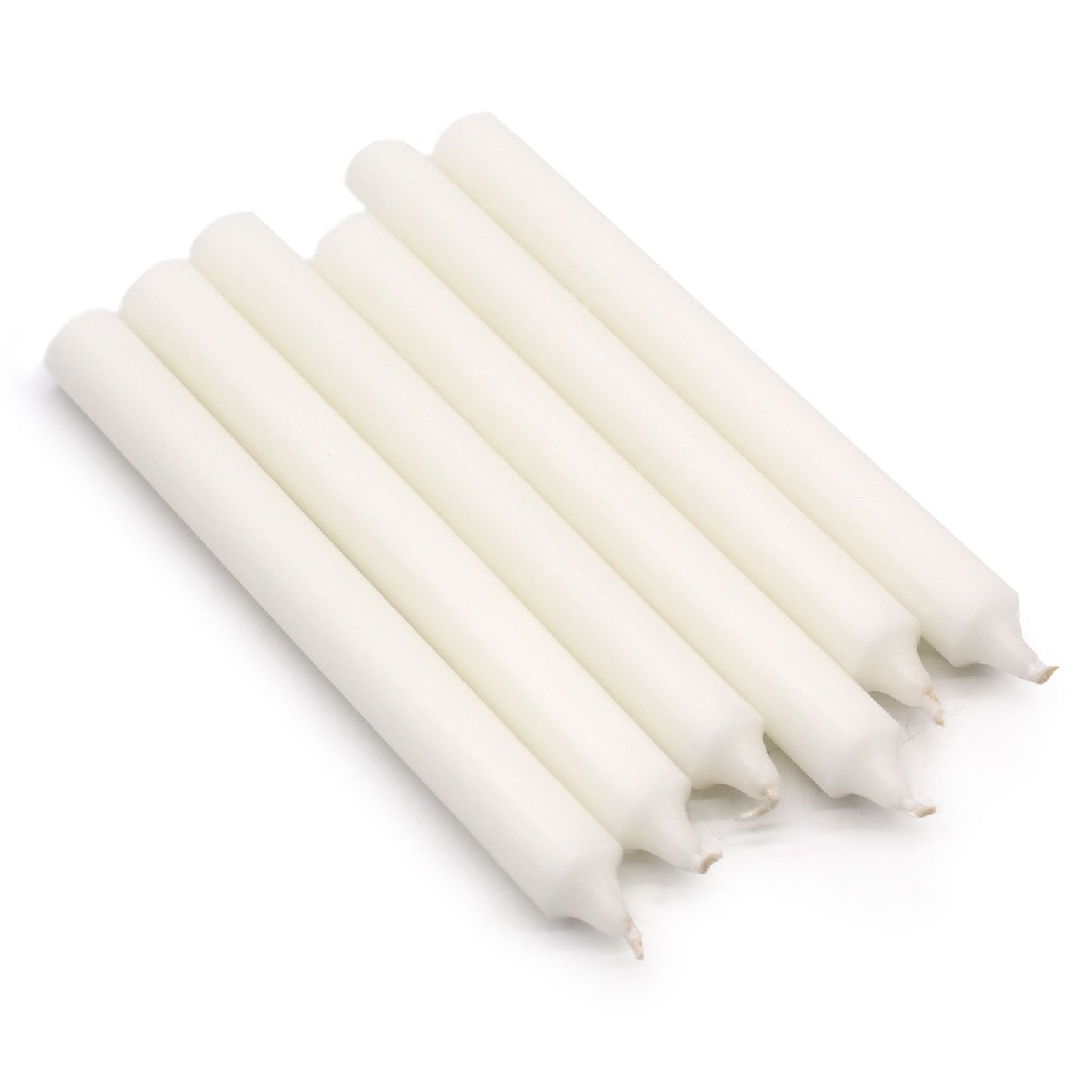 Solid Colour Dinner Candles - Rustic White