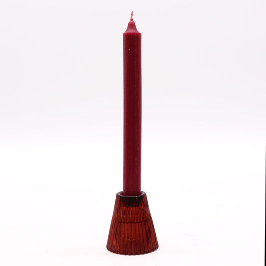 Flip Dinner Candle / Tealight Holder - Ruby Red