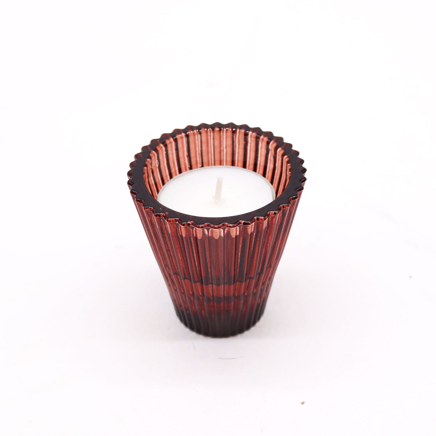 Flip Dinner Candle / Tealight Holder - Ruby Red