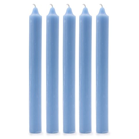Solid Colour Dinner Candles - Rustic Sea Blue
