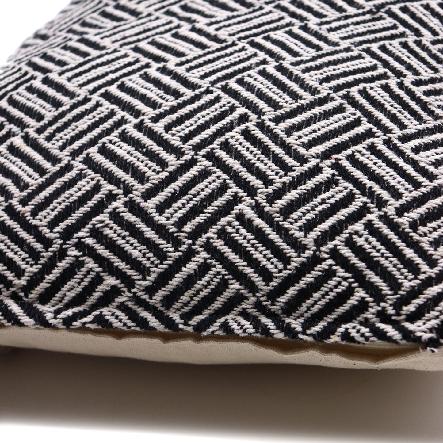 Classic Cushion Cover - Criss-Cross Black