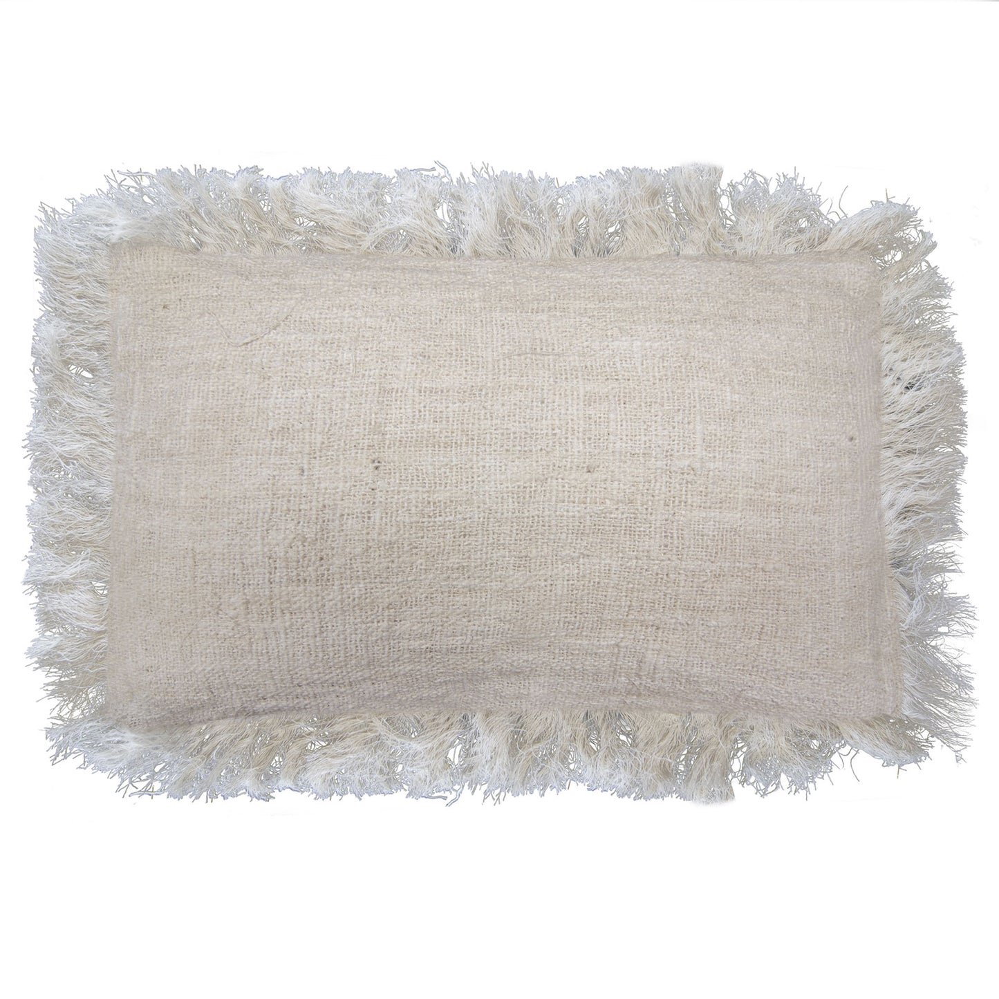Small Linen Cushion Cover with fringe 30x50cm