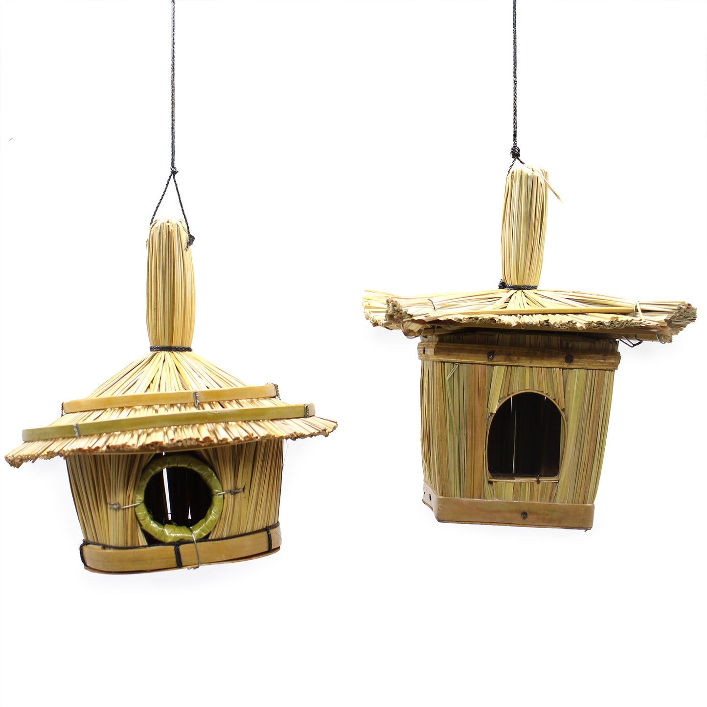 Small Round Seagrass Bird Box